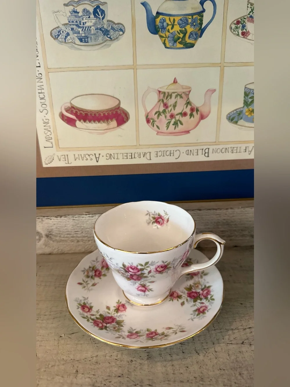 Duchess June Bouquet Pink Roses Teacup 981 Bone China England